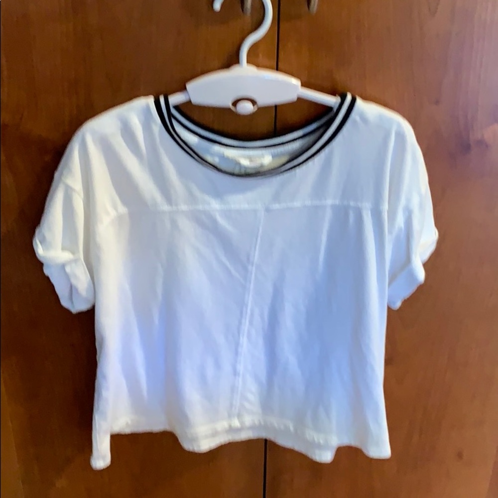 Forever 21 white shirt with black and white